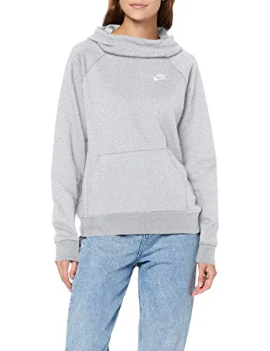 Nike Sportswear Essential Women's Funnel-Neck Fleece Pullover Hoodie BV4116-063 Size S