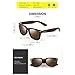 GREY JACK Classic Polarized Retro Square Horn Rimmed Design Sunglasses for Men...