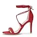 Allegra K Women's Open Toe Stiletto High Heel Lace-Up Sandals (Size US...