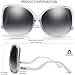 Women's Oversized Square Jackie O Cat Eye Hybrid Butterfly Fashion Sunglasses -...