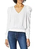 Ramy Brook Women's Alexis Long Sleeve Blouse, Ivory, Medium