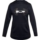 Under Armour Girls' Armour Fleece Graphic Hoodie , Black (001)/Black , Youth X-Small
