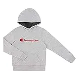 Champion Kids Clothes Sweatshirts Youth Heritage Fleece Pull On Hoody Sweatshirt with Hood (X-Large, Oxford Heather/Scarlet)