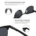 SUNGAIT Classic Half Frame Retro Sunglasses with Polarized Lens (Black Frame Gray...