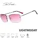 The Fresh Minimalist Small Rectangular Sunglasses Clear Eyewear Spring Hinge - Gift...