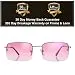 The Fresh Minimalist Small Rectangular Sunglasses Clear Eyewear Spring Hinge - Gift...