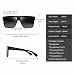 JIM HALO Retro Polarized Sunglasses Men Women Flat Top Square Driving Glasses...