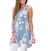 AWULIFFAN Women's Summer Sleeveless V-Neck T-Shirt Short Sleeve Sleepwear Tunic Tops Blouse...