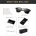 SUNGAIT Classic Half Frame Retro Sunglasses with Polarized Lens (Black Frame Gray...