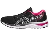 ASICS Women's Gel-Cumulus 22 Running Shoes, 10, Black/Pink GLO