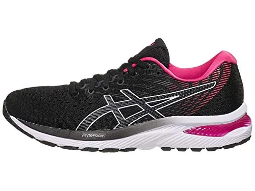 ASICS Women's Gel-Cumulus 22 Running Shoes, 10, Black/Pink GLO