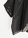 Milumia Women's Florals Batwing Sleeve Button Back Chiffon Blouse Black Large
