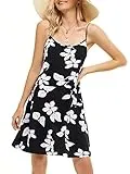 MSBASIC Women's Sleeveless Sundress Adjustable Strappy Summer Casual Solid/Tie Dye Dress