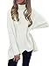 ANRABESS Womens Turtleneck Long Sleeve Sweater High Low Hem Casual Winter Pullover...