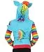 My Little Pony Toddler Girls Zip-up Hoodie, Rainbow Dash, 4T