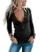 MEROKEETY Women's Long Sleeve V Neck Ribbed Button Knit Sweater Solid Color...