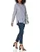 Amazon Essentials Women's Long-Sleeve Woven Blouse, Navy/White, Petal, Medium