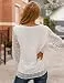 Blooming Jelly Womens Chiffon Blouses Elegant Lantern Long Sleeve Round Neck Tops...