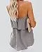 Inorin Womens Ruffles Tie Front Blouse Chiffon Strapless Tiered Tube Tops Shirts...