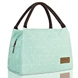 Buringer Reusable Insulated Lunch Bag Cooler Tote Box Meal Prep for Men & Women Work Picnic or Travel (Geometry Green)