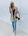 ZESICA Women's Long Sleeves Open Front Leopard Print Knitted Sweater Cardigan Coat...