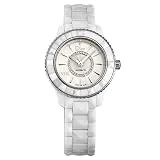 Dior VIII Automatic Diamond Dial White Ceramic Ladies Watch CD1235E3C002
