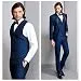 MY'S Mens 3-Piece Suit Shawl Lapel One Button Tuxedo Winter Fabric Slim...
