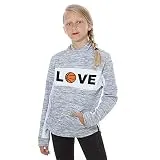 Basketball Hoodie- Love Sports Funnel Neck Sweatshirt Fanwear Player Girl's Gift