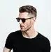 SUNGAIT Classic Half Frame Retro Sunglasses with Polarized Lens (Black Frame Gray...