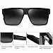 JIM HALO Retro Polarized Sunglasses Men Women Flat Top Square Driving Glasses...