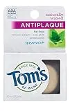 Tom's of Maine Naturally Waxed Antiplaque Flat Dental Floss, Spearmint, 32 Yards