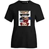 BUBABOX My Hero Academia Shirt Women's Anime Hero Todoroki Bakugo Dabi Printed Tshirt Tops(2XL #13 Black)