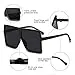 GRFISIA Square Oversized Sunglasses for Women Men Flat Top Fashion Shades (2pcs...