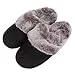Jessica Simpson Women's Comfy Faux Fur House Slipper Scuff Memory Foam Slip...