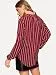 Milumia Women's Elegant Striped V Neck Long Sleeve Blouse High Low Hem...