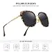 OLIEYE Vintage Oversized Shield Frame Women's Polarized Sunglasses Holiday Sunglasses for Women...