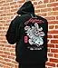 Riot Society Japan Koi Lotus Mens Hoodie - Black, Large