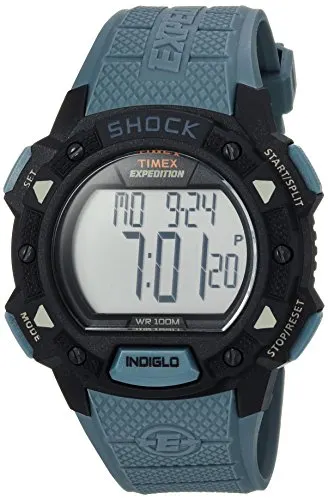 Timex Men's TW4B09400 Expedition Base Shock Blue/Black Resin Strap Watch