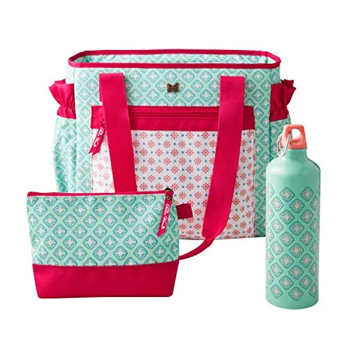 The Pioneer Woman Insulated 3 Piece Lunch Kit (Jewel Geo)