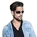 Ray-Ban RB3183 Metal Rectangular Sunglasses, Black/Polarized Grey Gradient, 63 mm