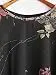 Milumia Women's Florals Batwing Sleeve Button Back Chiffon Blouse Black Large