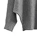 Ckikiou Women Sweaters Batwing Sleeve Casual Loose Cashmere Jumpers Winter Pullovers (Gray)