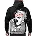 FJE&EDMA Ahegao Face Waifu Hentai Toga Man's Hoodie Casual Sweatshirt with Big...