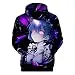 Anime Re:Zero: Starting Life in Another World Cosplay Rem Hoodie Jacket Costume...