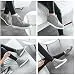 VANDIMI Women's Platform Wedge Sneakers Ankle Booties Grey Size 9