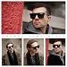 JIM HALO Retro Polarized Sunglasses Men Women Flat Top Square Driving Glasses...