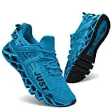 UMYOGO Women's Athletic Running Shoes Air Cushion Mesh Sneakers Lightweight Tennis Sports Breathable Walking Easy Shoes Outdoor Sky Blue