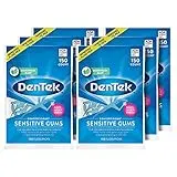 DenTek Comfort Clean Sensitive Gums Floss Picks, Soft & Silky Ribbon, 150 Count, 6 Pack