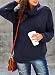 Womens Casual Turtleneck Long Sleeve Chunky Knit Pullover Sweater Jumper Tops