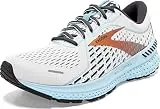 Brooks Women's Adrenaline GTS 21, White/Light Blue, 8 Medium